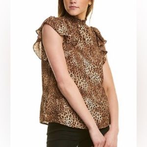 1.STATE Mock Neck Blouse